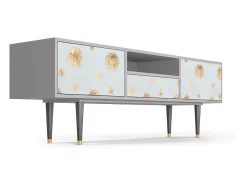 Móvel De Tv* Mueble de TV - 170х59х41 cm - T6 - Sky Latte, Cinza Cinzento