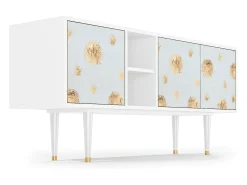 Móvel De Tv| Mueble de TV - 150х69х41 cm - T5 - Sky Latte, Branco Bege