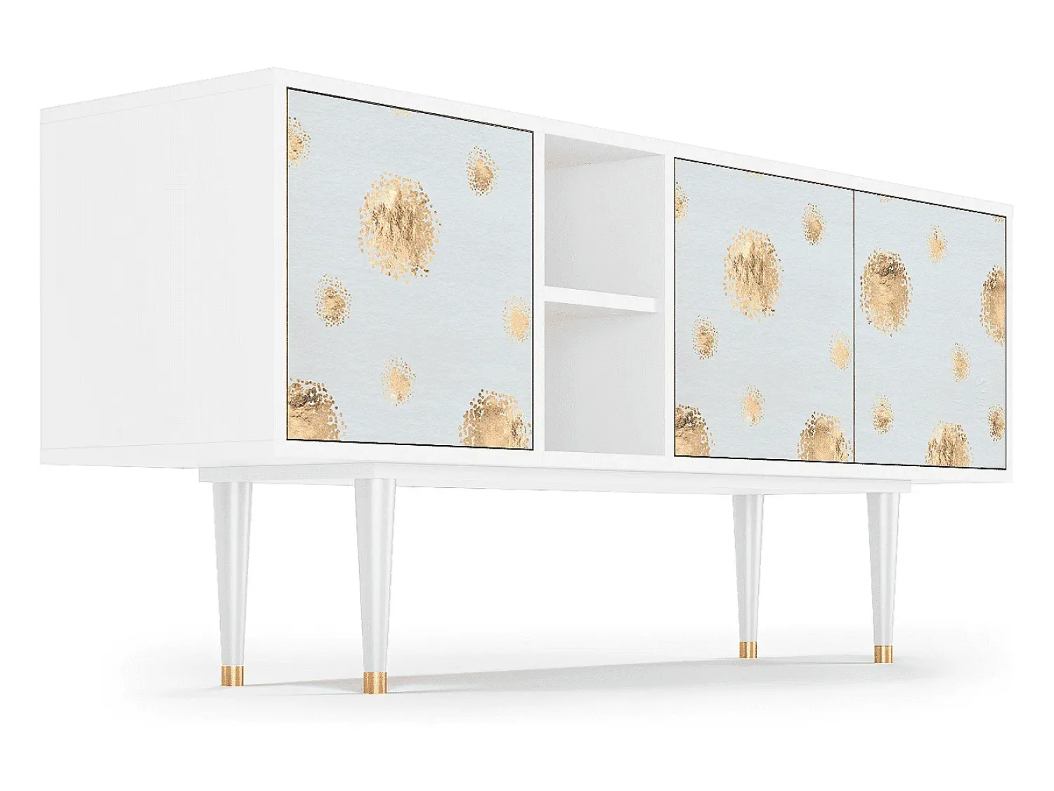 Móvel De Tv| Mueble de TV - 150х69х41 cm - T5 - Sky Latte, Branco Bege