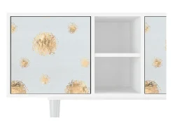Móvel De Tv| Mueble de TV - 150х69х41 cm - T5 - Sky Latte, Branco Bege