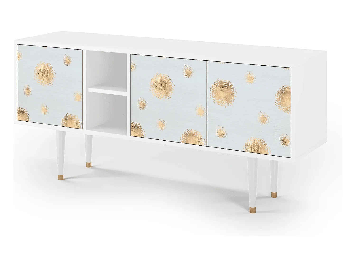 Móvel De Tv| Mueble de TV - 150х69х41 cm - T5 - Sky Latte, Branco Bege