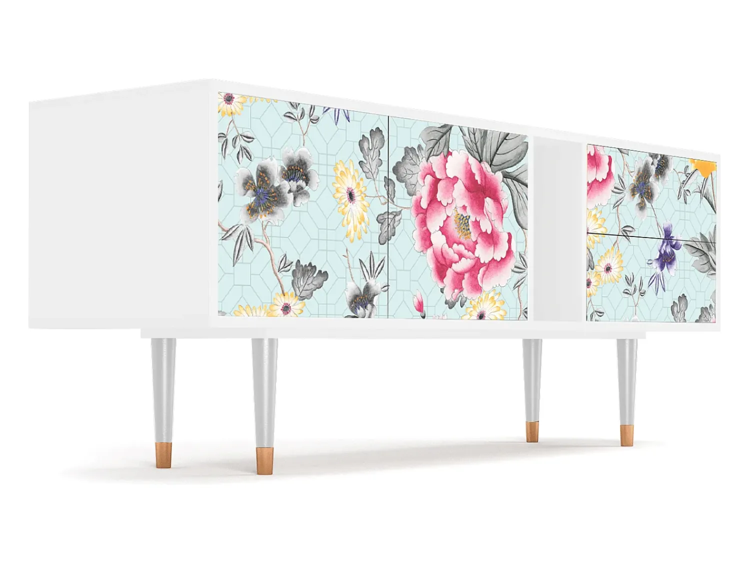 Mueble de TV - 170х69х48 cm - T1 - Sky Garden, Branco^ Móvel De Tv
