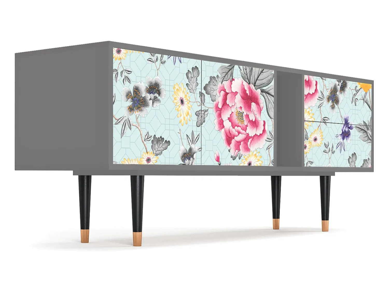 Mueble de TV - 170х69х48 cm - T1 - Sky Garden, Cinza^ Móvel De Tv