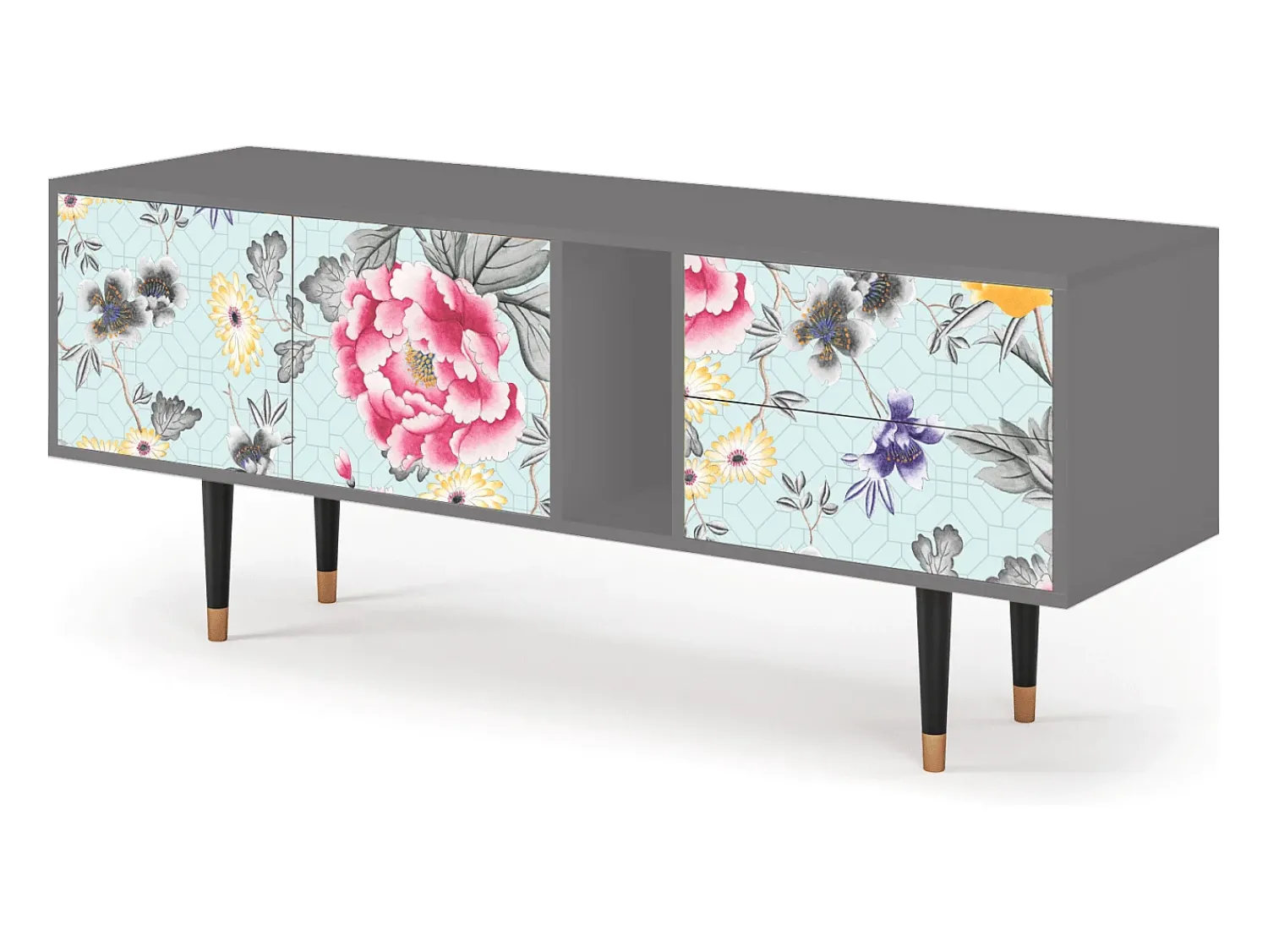 Mueble de TV - 170х69х48 cm - T1 - Sky Garden, Cinza^ Móvel De Tv