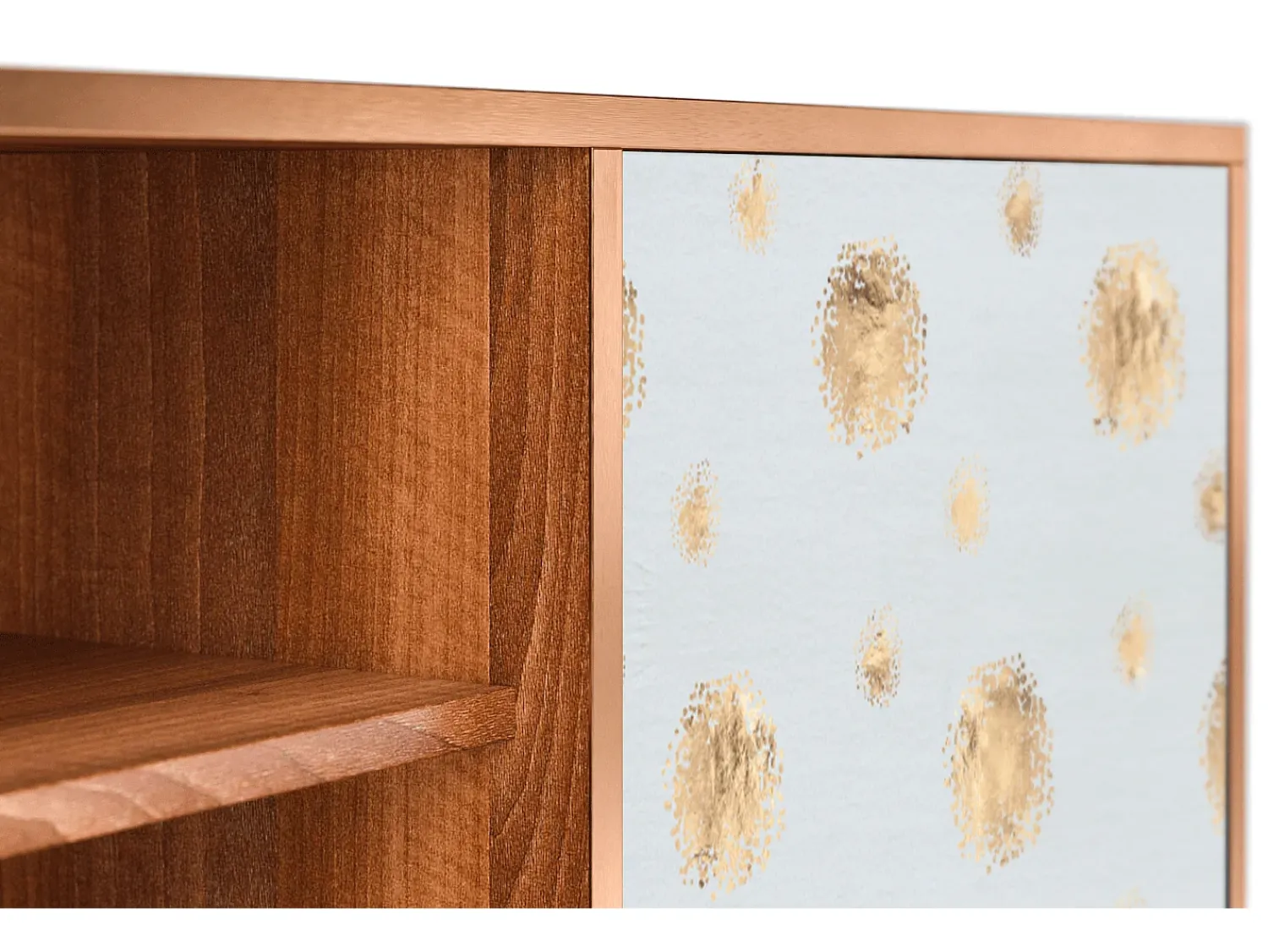 Móvel De Tv* Mueble de TV - 170х69х48 cm - T2 - Sky Latte, Nogueira Castanho