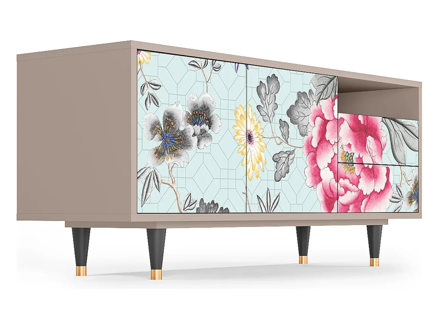 Mueble de TV - 125х56х41 cm - T7 - Sky Garden, Latte^ Móvel De Tv