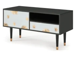 Móvel De Tv* Mueble de TV - 115х59х48 cm - T3 - Sky Latte, Antracite Cinza antracite