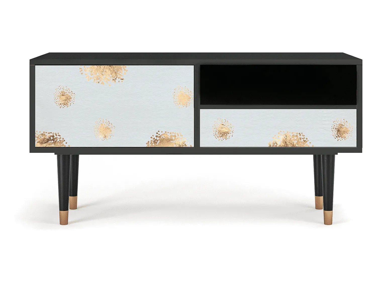 Móvel De Tv* Mueble de TV - 115х59х48 cm - T3 - Sky Latte, Antracite Cinza antracite