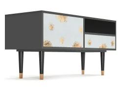 Móvel De Tv* Mueble de TV - 115х59х48 cm - T3 - Sky Latte, Antracite Cinza antracite