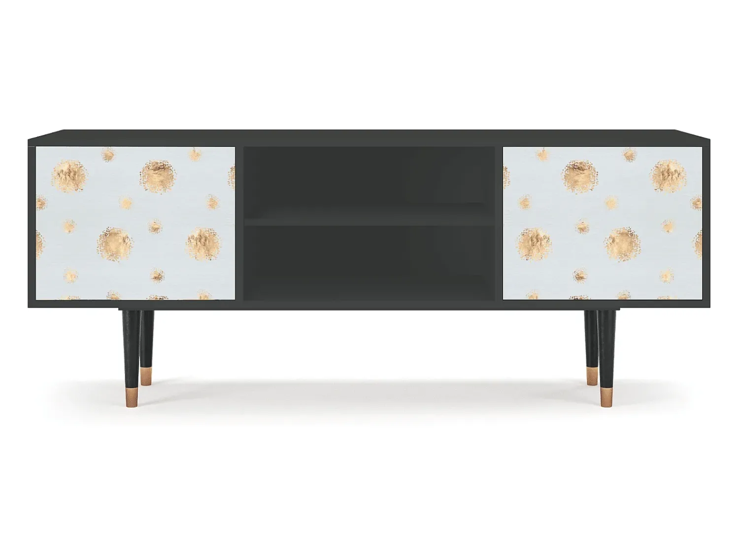 Discount Mueble de TV - 170х69х48 cm - T2 - Sky Latte, Antracite Cinza antracite