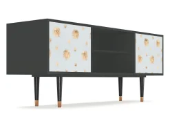 Discount Mueble de TV - 170х69х48 cm - T2 - Sky Latte, Antracite Cinza antracite