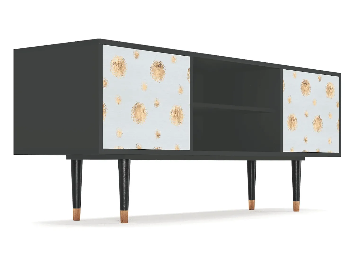 Discount Mueble de TV - 170х69х48 cm - T2 - Sky Latte, Antracite Cinza antracite