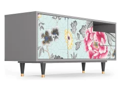 Online Mueble de TV - 125х56х41 cm - T7 - Sky Garden, Cinza Cinzento