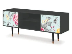 Móvel De Tv| Mueble de TV - 170х69х48 cm - T2 - Sky Garden, Antracite Cinza antracite