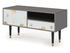 Móvel De Tv| Mueble de TV - 115х59х48 cm - T3 - Sky Latte, Cinza Cinzento