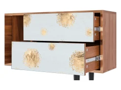 Móvel De Tv* Mueble de TV - 170х69х48 cm - T1 - Sky Latte, Nogueira Castanho