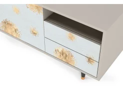 Mueble de TV - 125х56х41 cm - T7 - Sky Latte, Areia Bege