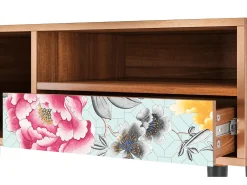 Discount Mueble de TV - 115х59х48 cm - T3 - Sky Garden, Nogueira Castanho