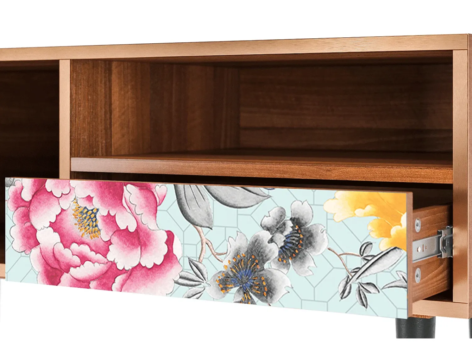 Discount Mueble de TV - 115х59х48 cm - T3 - Sky Garden, Nogueira Castanho
