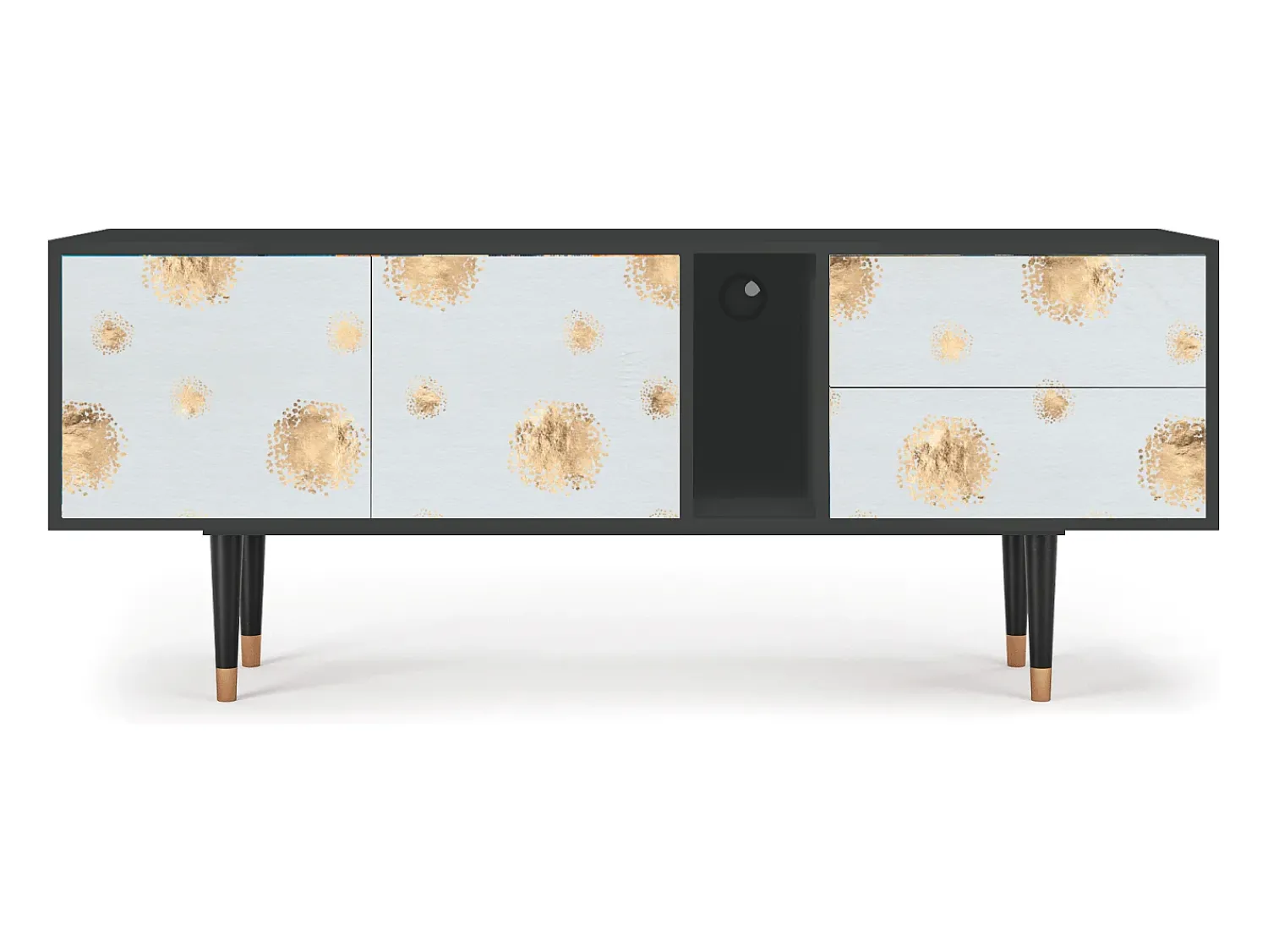 Best Mueble de TV - 170х69х48 cm - T1 - Sky Latte, Antracite Cinza antracite