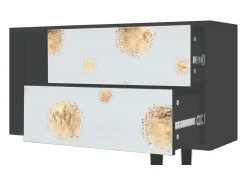 Best Mueble de TV - 170х69х48 cm - T1 - Sky Latte, Antracite Cinza antracite