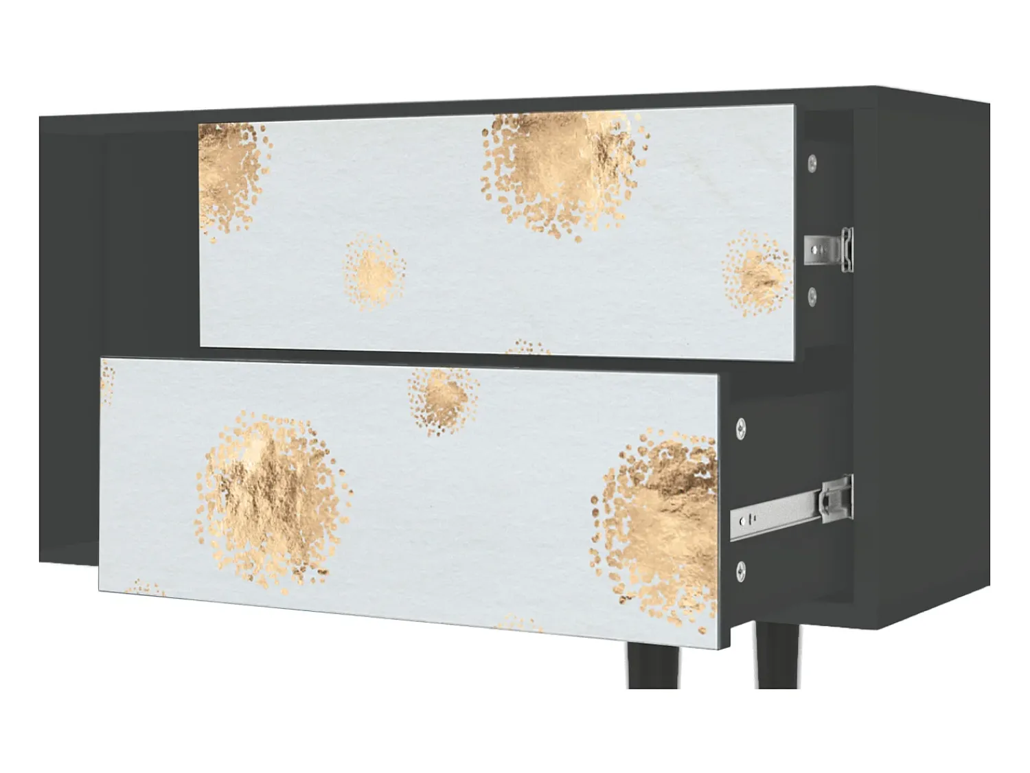 Best Mueble de TV - 170х69х48 cm - T1 - Sky Latte, Antracite Cinza antracite