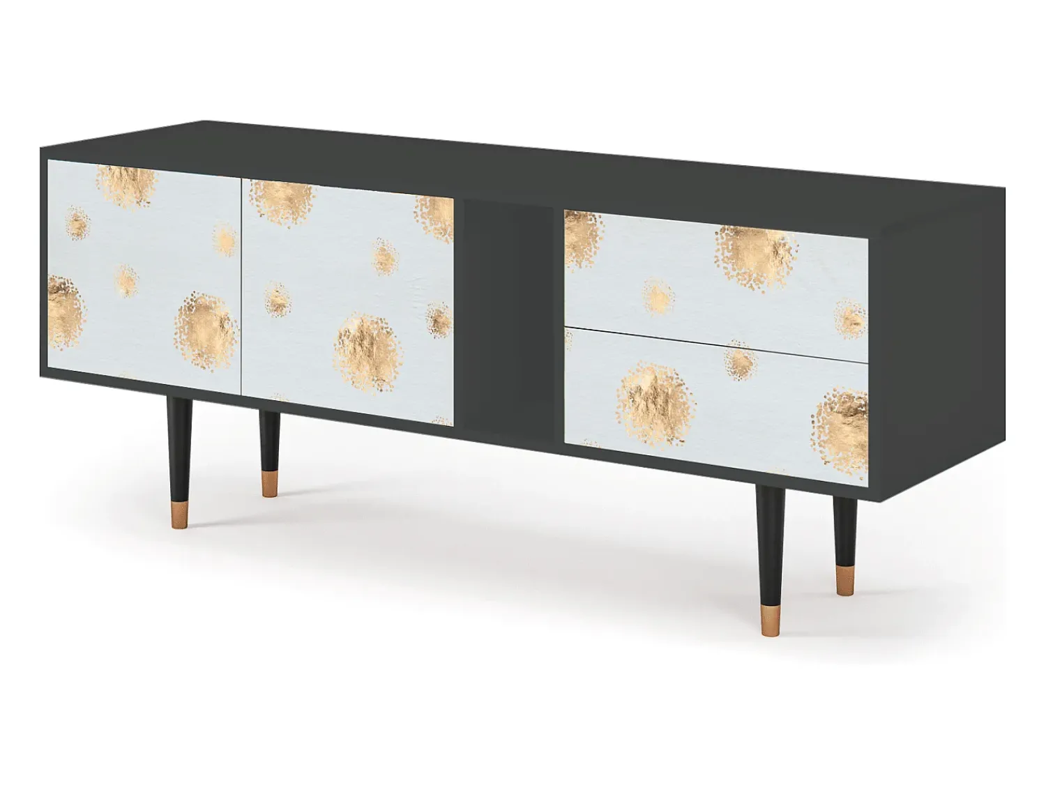 Best Mueble de TV - 170х69х48 cm - T1 - Sky Latte, Antracite Cinza antracite