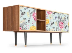 Discount Mueble de TV - 150х69х41 cm - T5 - Sky Garden, Nogueira Castanho