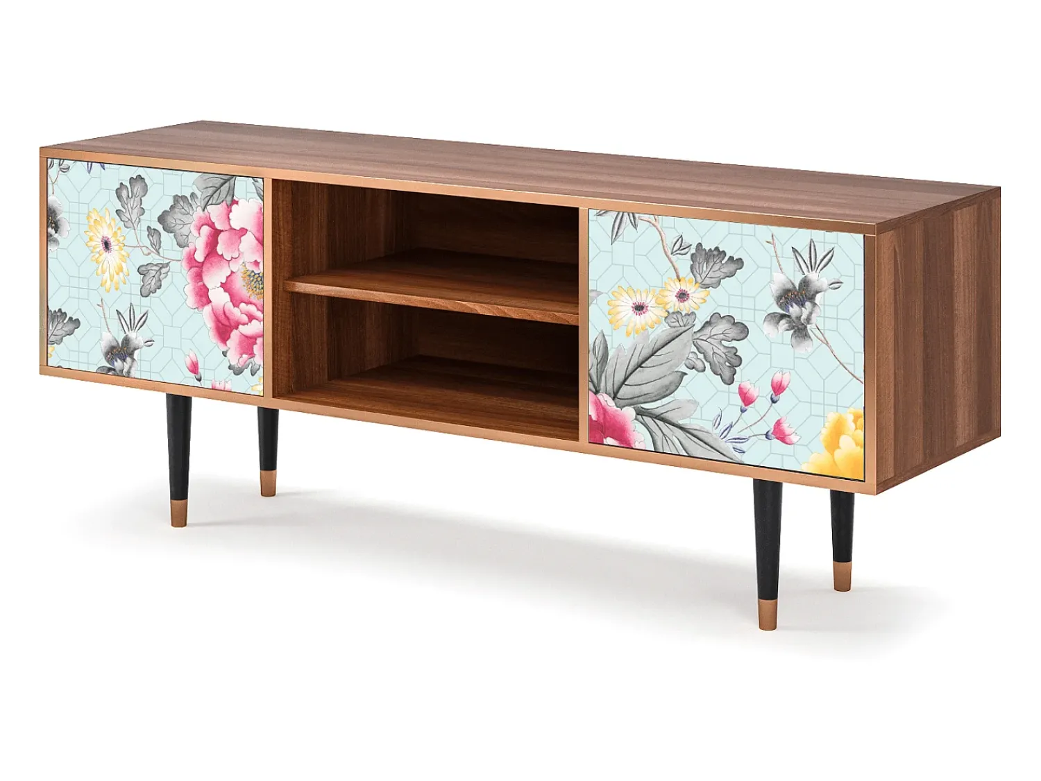 Hot Mueble de TV - 170х69х48 cm - T2 - Sky Garden, Nogueira Castanho