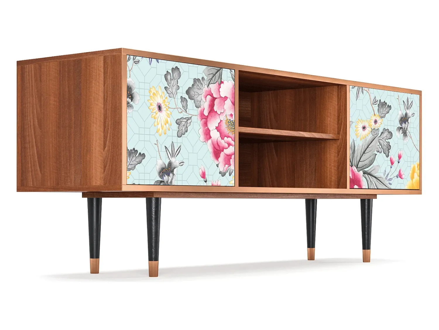 Hot Mueble de TV - 170х69х48 cm - T2 - Sky Garden, Nogueira Castanho