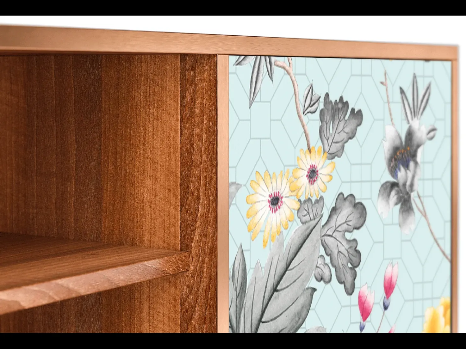 Hot Mueble de TV - 170х69х48 cm - T2 - Sky Garden, Nogueira Castanho