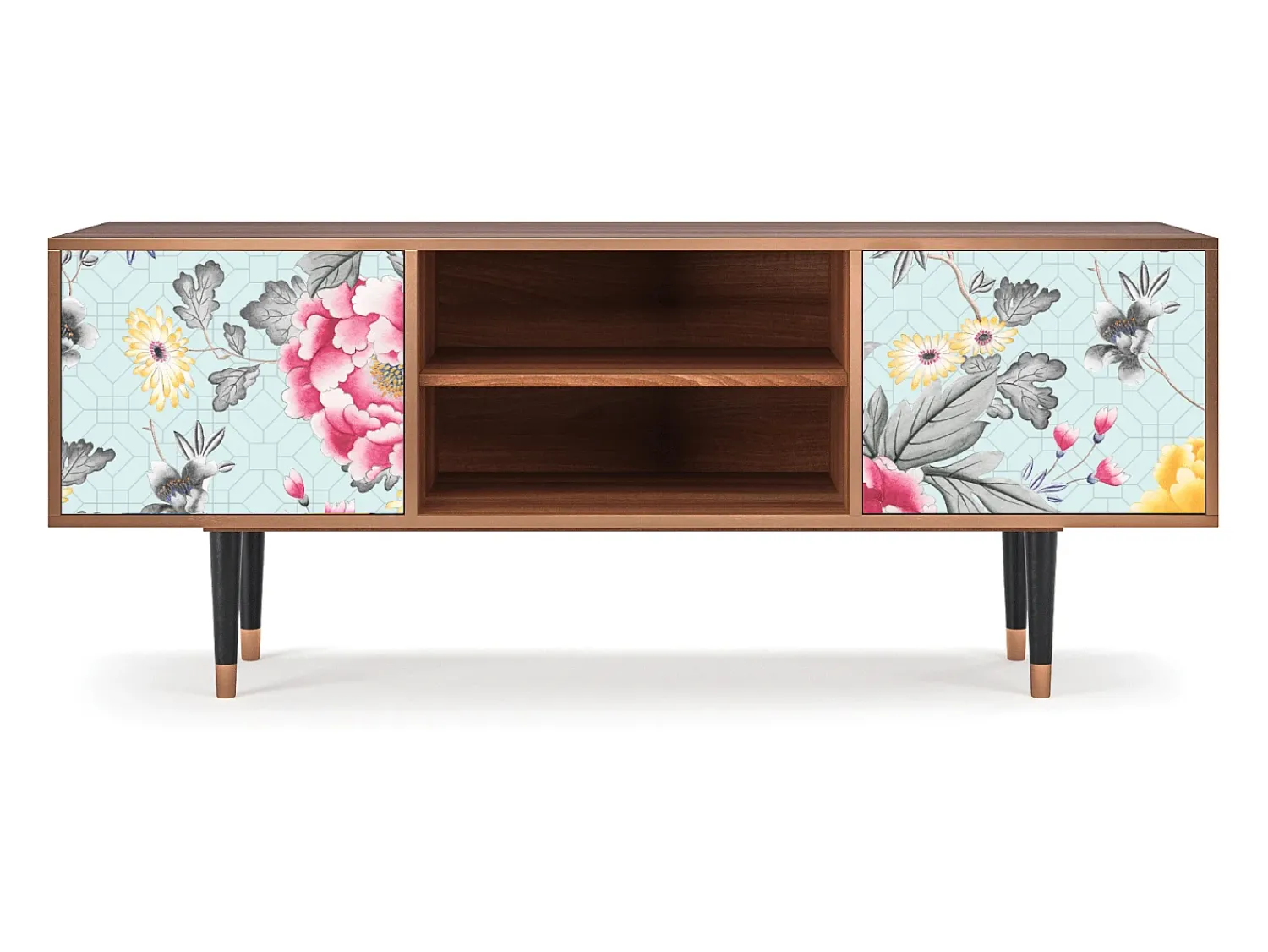 Hot Mueble de TV - 170х69х48 cm - T2 - Sky Garden, Nogueira Castanho