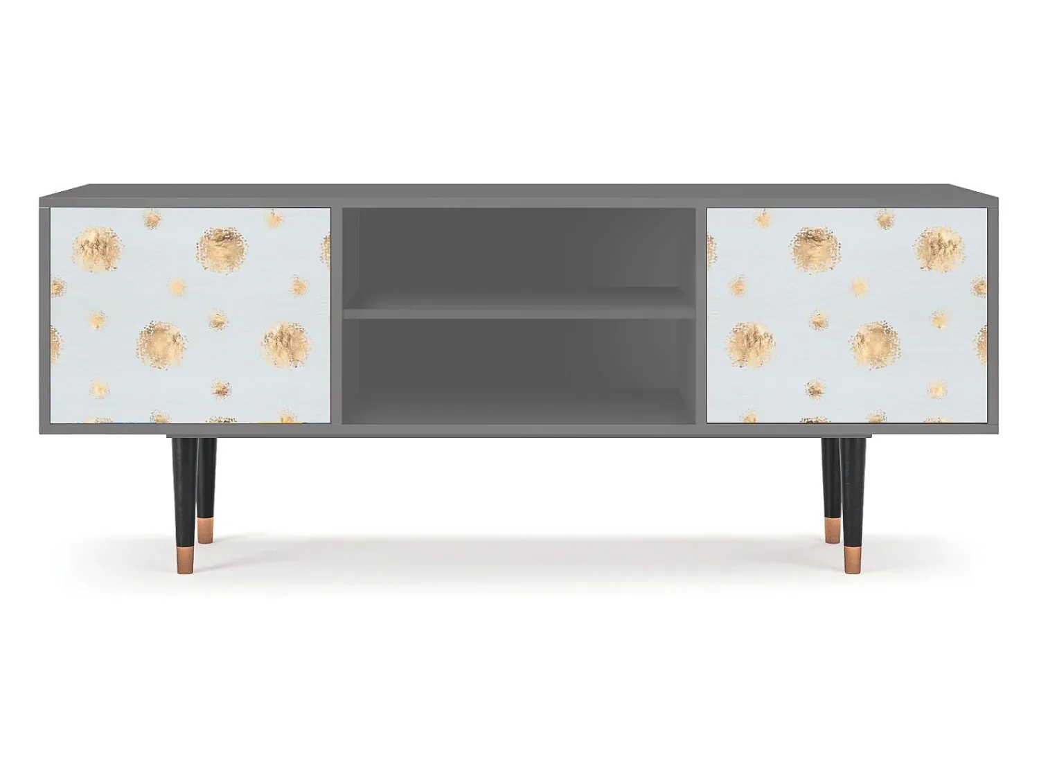 Móvel De Tv| Mueble de TV - 170х69х48 cm - T2 - Sky Latte, Cinza Cinzento