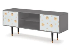 Móvel De Tv| Mueble de TV - 170х69х48 cm - T2 - Sky Latte, Cinza Cinzento