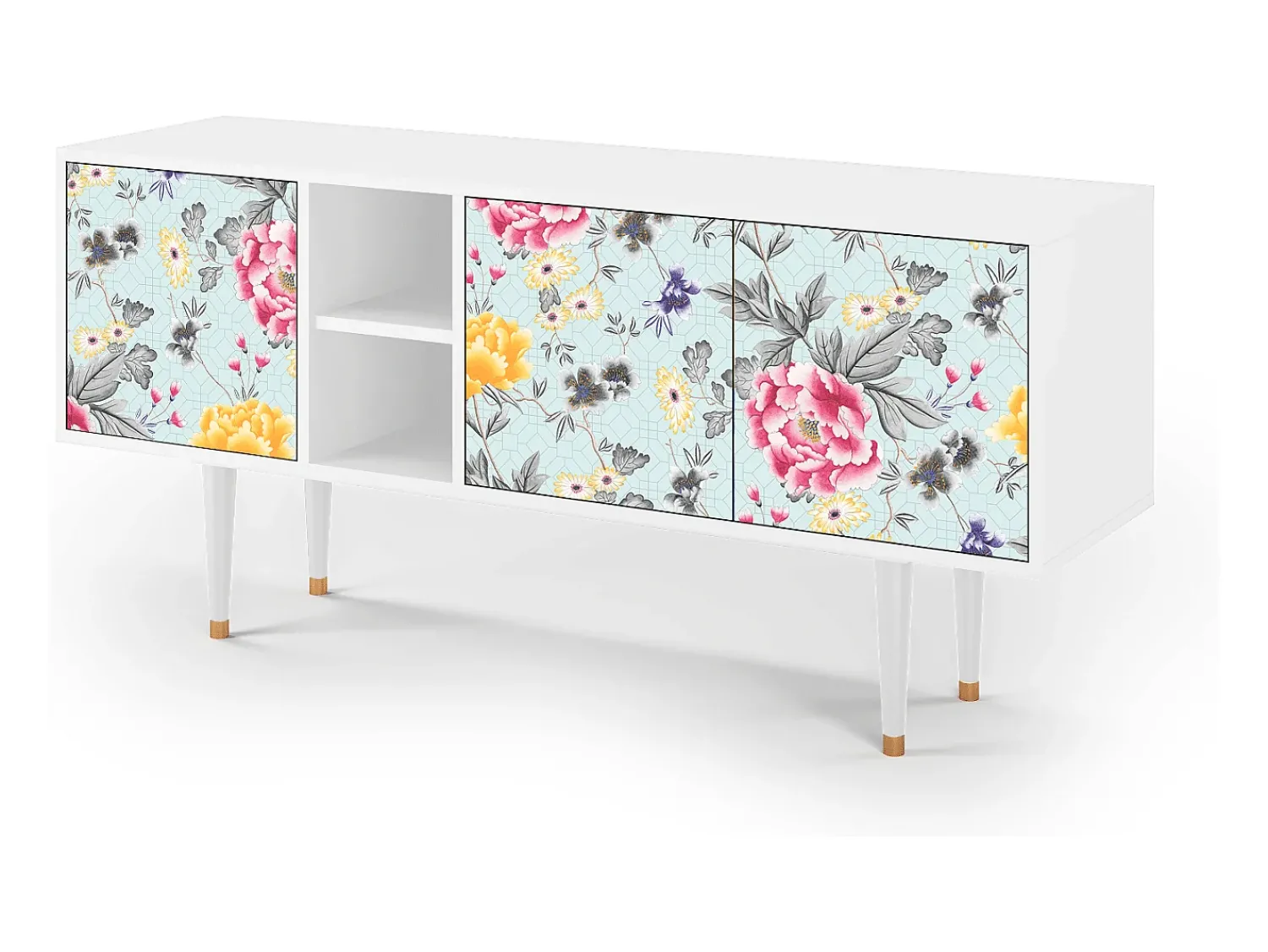 Mueble de TV - 150х69х41 cm - T5 - Sky Garden, Branco Bege