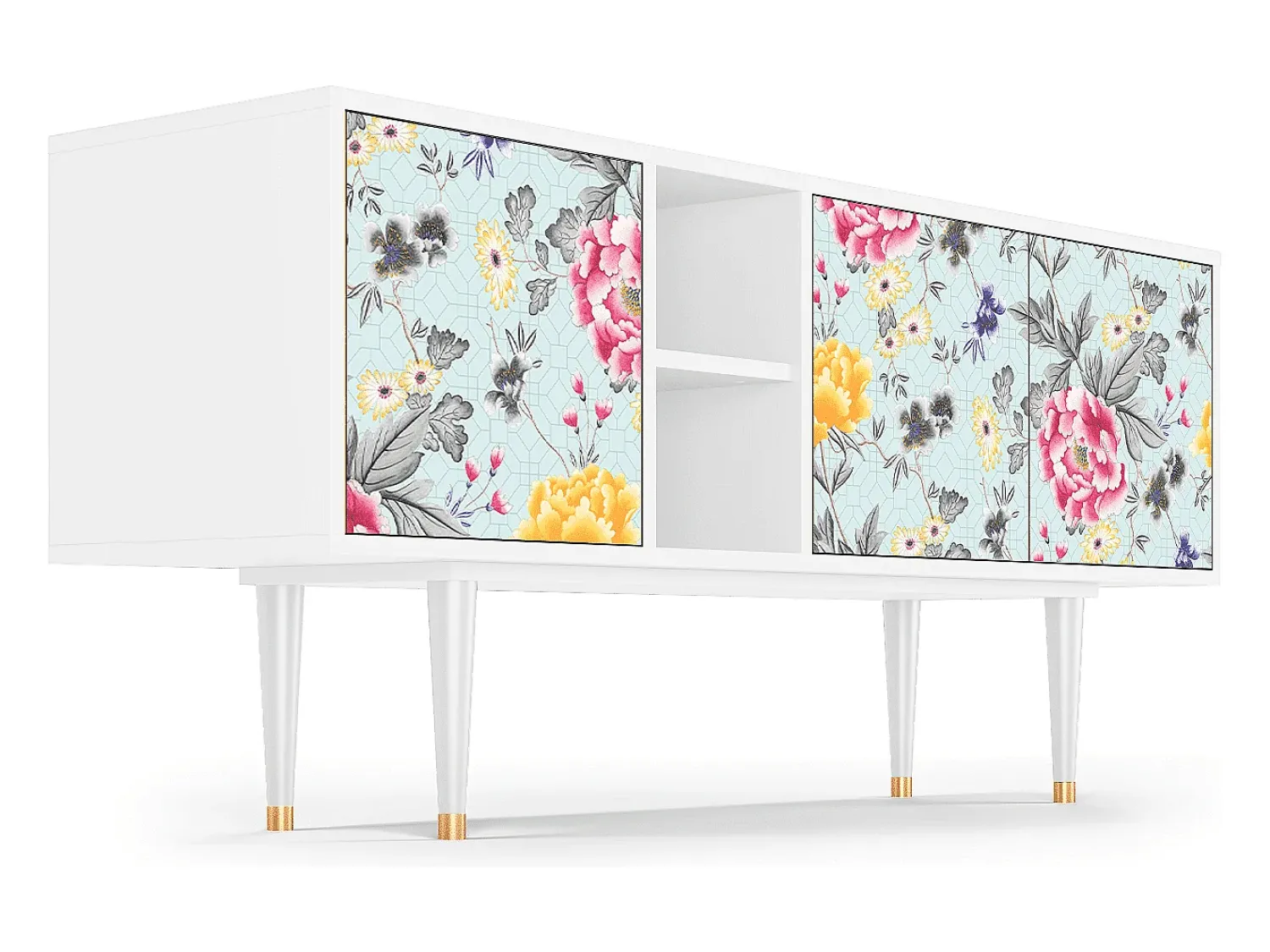 Mueble de TV - 150х69х41 cm - T5 - Sky Garden, Branco Bege