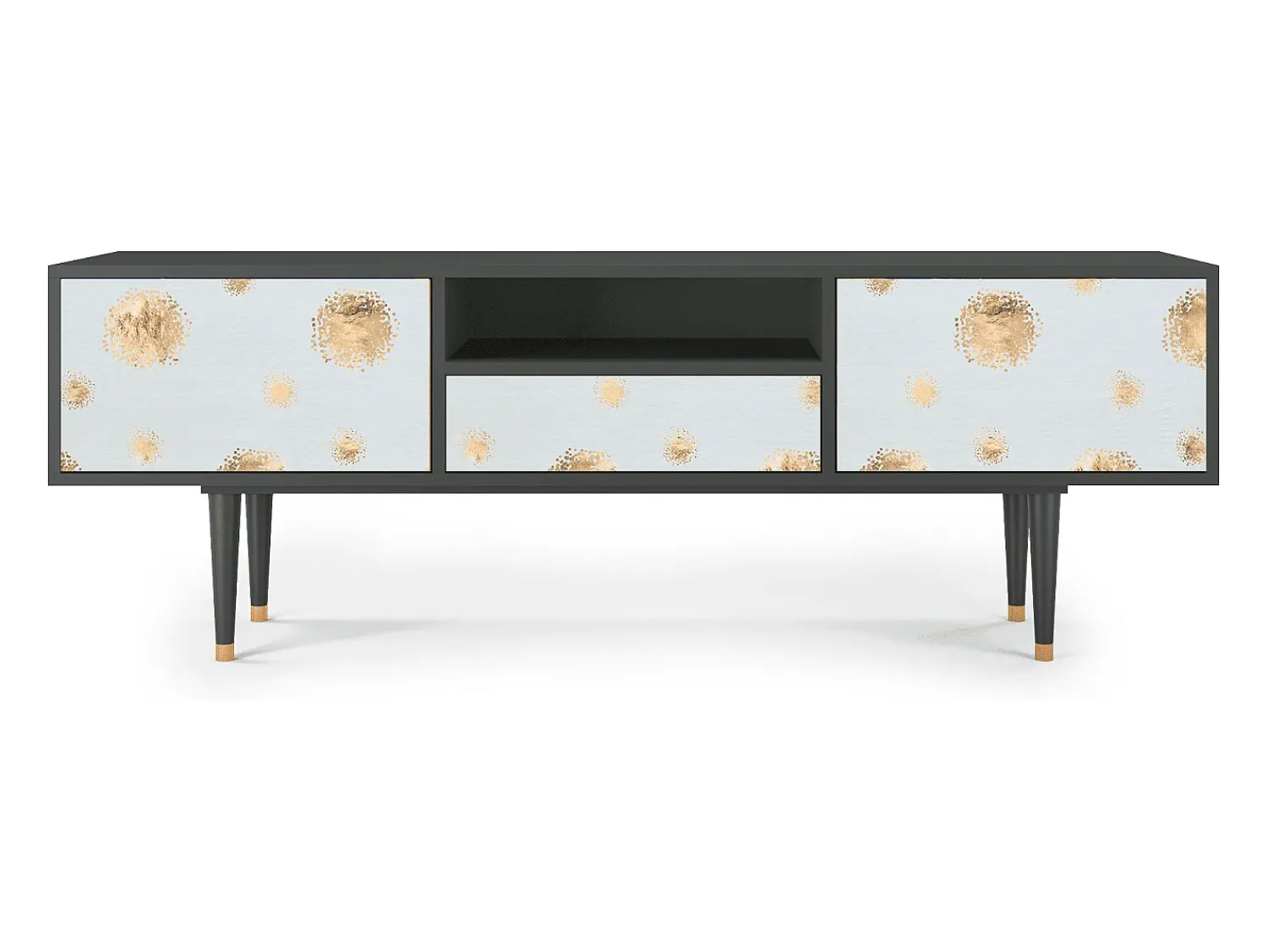 Clearance Mueble de TV - 170х59х41 cm - T6 - Sky Latte, Antracite Cinza antracite