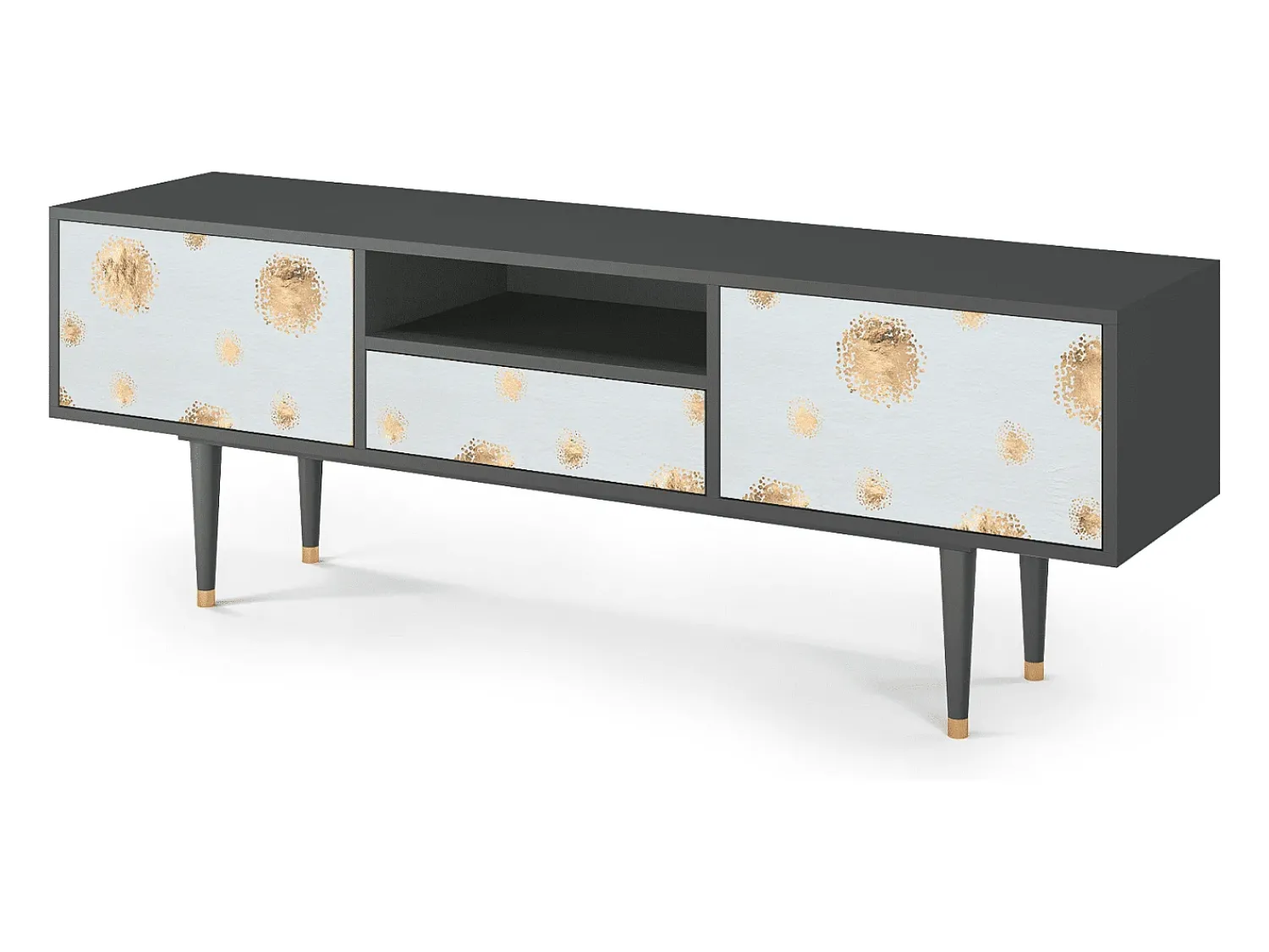Clearance Mueble de TV - 170х59х41 cm - T6 - Sky Latte, Antracite Cinza antracite