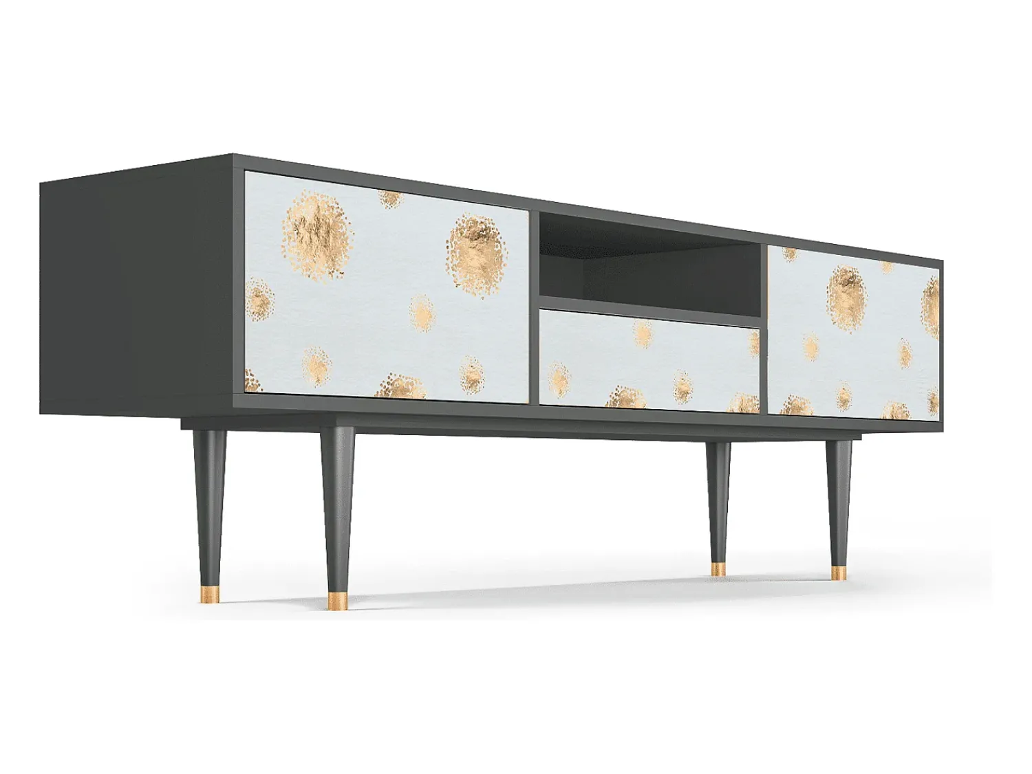 Clearance Mueble de TV - 170х59х41 cm - T6 - Sky Latte, Antracite Cinza antracite