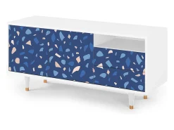 Best Mueble de TV - 125х56х41 cm - T7 - Soap Whirpool, Branco Bege