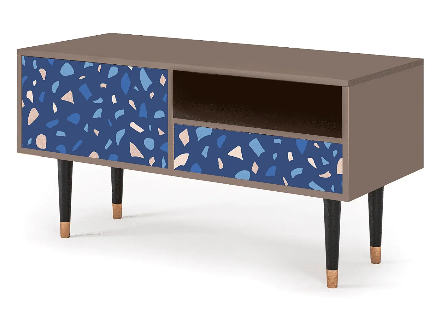 Móvel De Tv* Mueble de TV - 115х59х48 cm - T3 - Soap Whirpool, Latte Bege