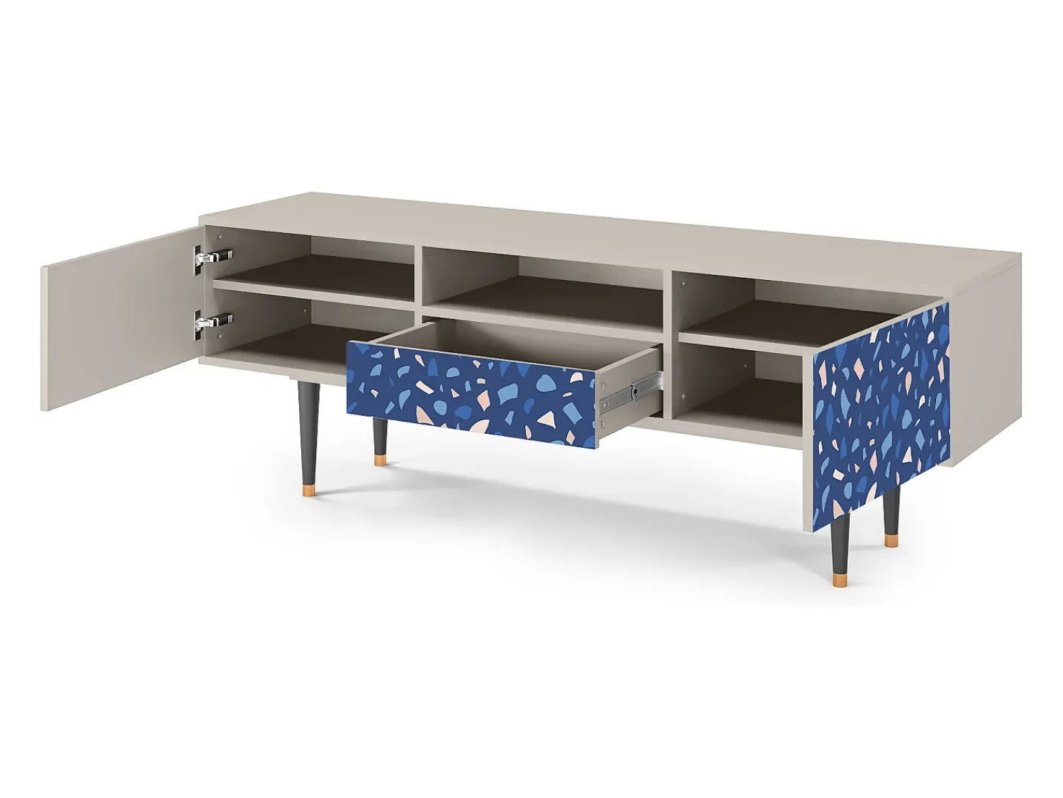 Mueble de TV - 170х59х41 cm - T6 - Soap Whirpool, Areia^ Móvel De Tv