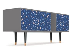 Móvel De Tv* Mueble de TV - 170х69х48 cm - T1 - Soap Whirpool, Cinza Cinzento