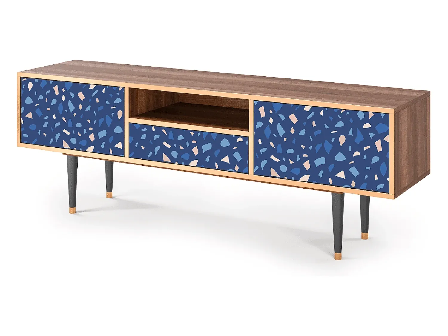 Móvel De Tv| Mueble de TV - 170х59х41 cm - T6 - Soap Whirpool, Nogueira Castanho
