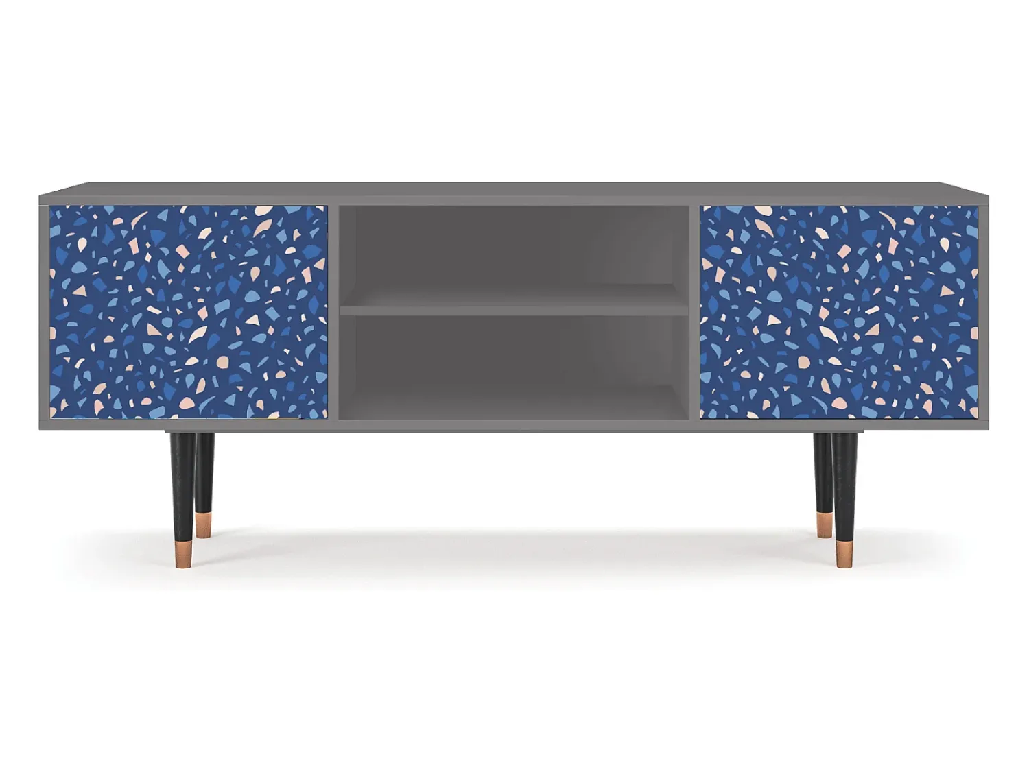 Móvel De Tv| Mueble de TV - 170х69х48 cm - T2 - Soap Whirpool, Cinza Cinzento