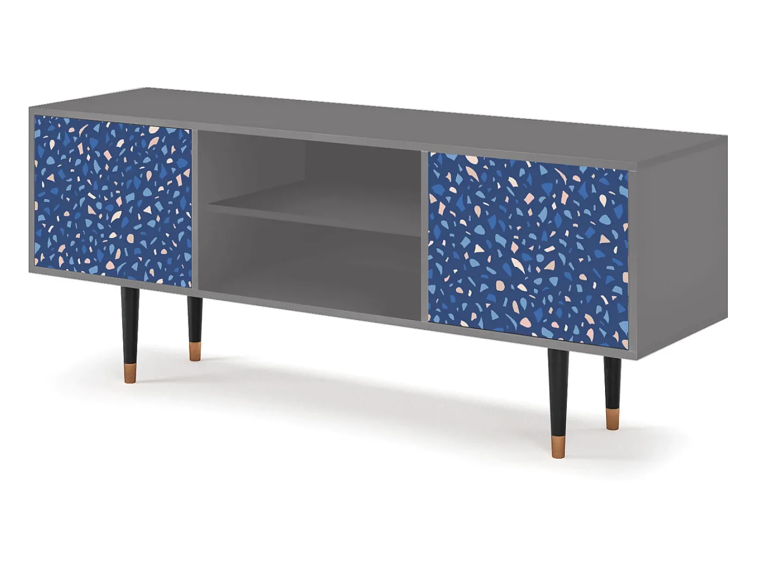 Móvel De Tv| Mueble de TV - 170х69х48 cm - T2 - Soap Whirpool, Cinza Cinzento