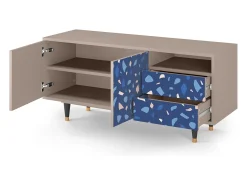 Móvel De Tv| Mueble de TV - 125х56х41 cm - T7 - Soap Whirpool, Latte Bege