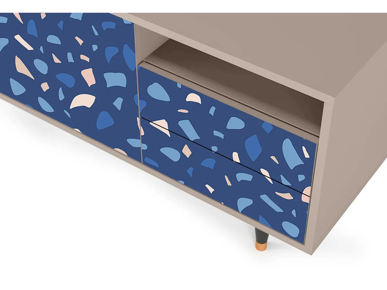 Móvel De Tv| Mueble de TV - 125х56х41 cm - T7 - Soap Whirpool, Latte Bege