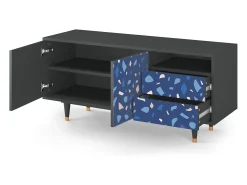 Online Mueble de TV - 125х56х41 cm - T7 - Soap Whirpool, Antracite Cinza antracite