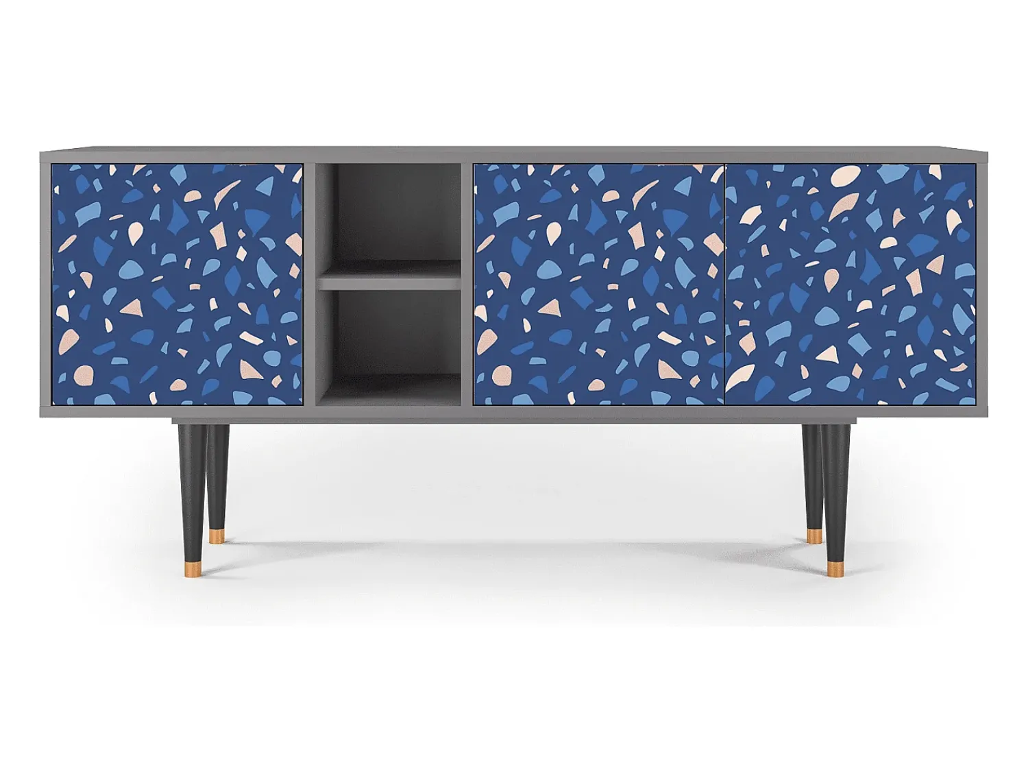 Best Mueble de TV - 150х69х41 cm - T5 - Soap Whirpool, Cinza Cinzento